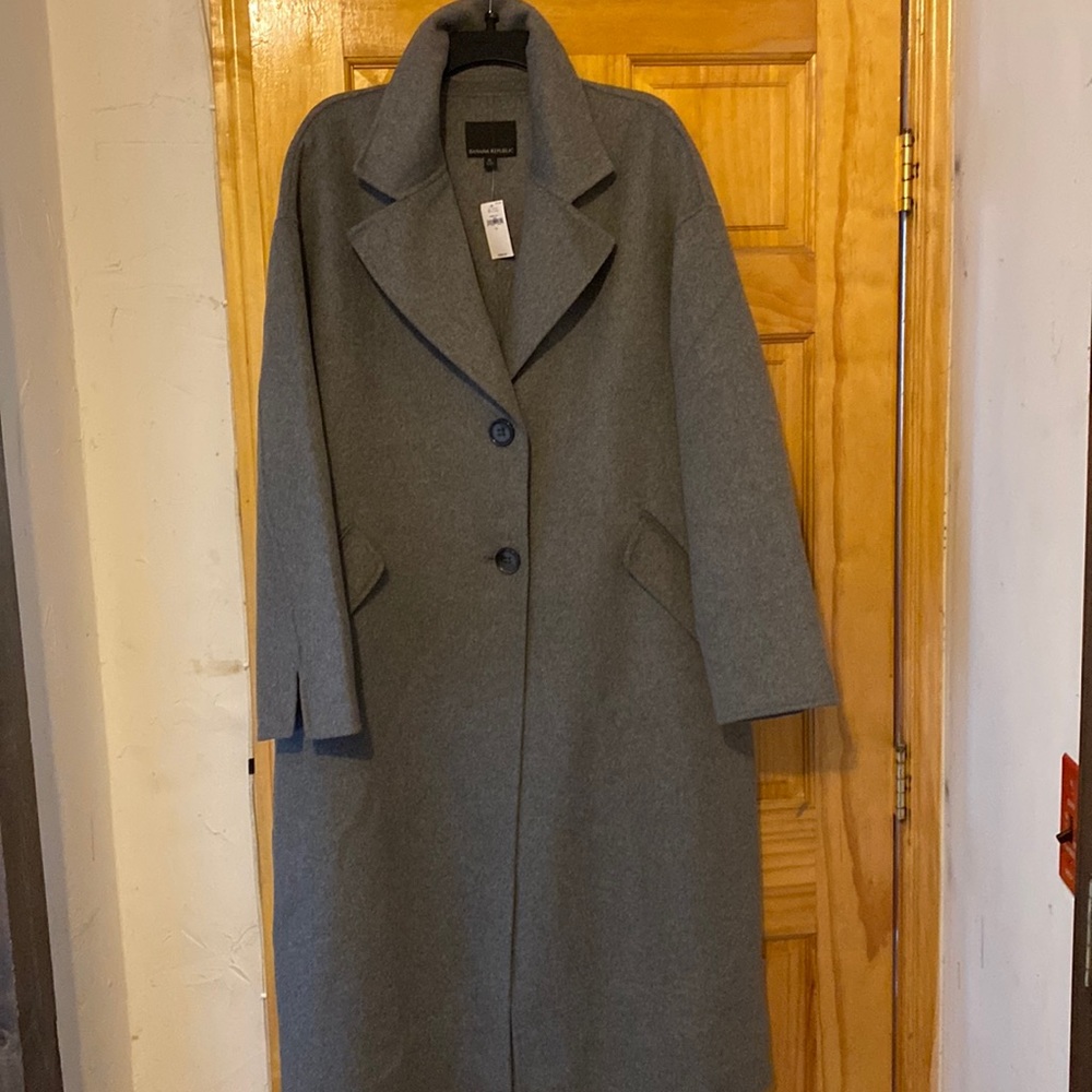 Banana Republic Wool Blend Full Length Coat New With Tags
